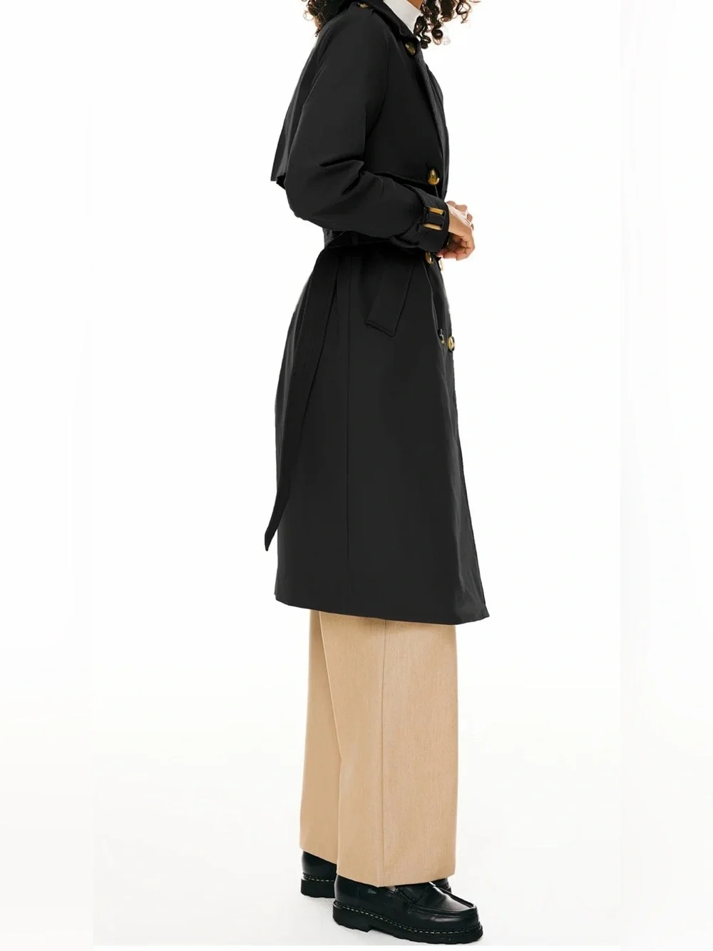 Orolay 3/4 Belted Double-Breasted Hudson Trench Coat-NWT